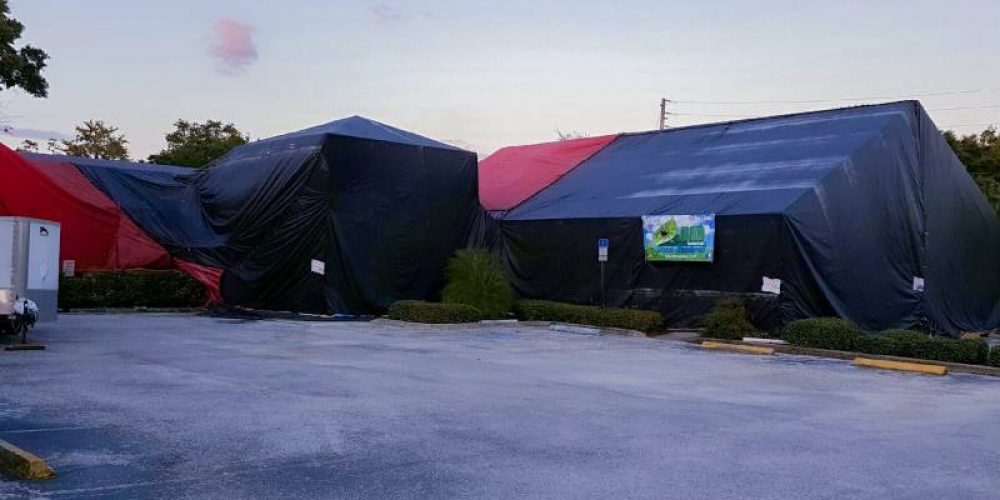 Clearwater Talking Library tent fumigation